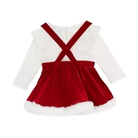 Rare Editions Baby Girls Sleeveless Velvet Jumper