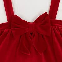 Rare Editions Baby Girls Sleeveless Velvet Jumper