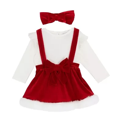Rare Editions Baby Girls Sleeveless Velvet Jumper