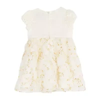 Rare Editions Baby Girls Short Sleeve Satin A-Line Dress