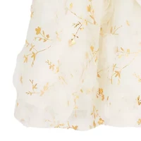 Rare Editions Baby Girls Short Sleeve Satin A-Line Dress