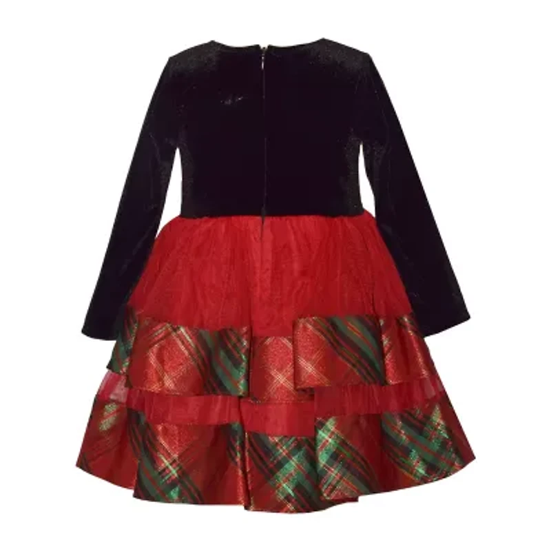 Bonnie Jean Toddler Girls Long Sleeve Fit + Flare Dress