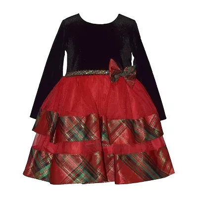 Bonnie Jean Toddler Girls Long Sleeve Fit + Flare Dress