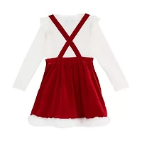 Rare Editions Toddler Girls Sleeveless Velvet Jumper