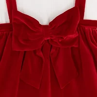 Rare Editions Toddler Girls Sleeveless Velvet Jumper
