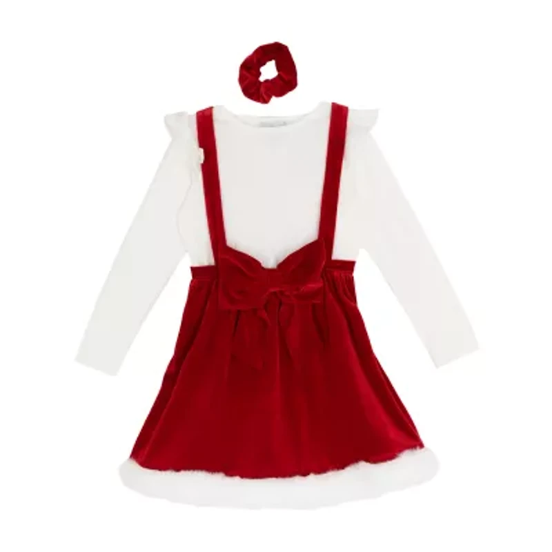 Rare Editions Toddler Girls Sleeveless Velvet Jumper