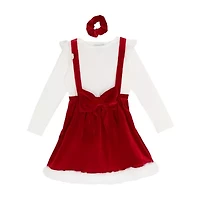 Rare Editions Toddler Girls Sleeveless Velvet Jumper