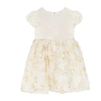 Rare Editions Toddler Girls Short Sleeve Cap Satin A-Line Dress