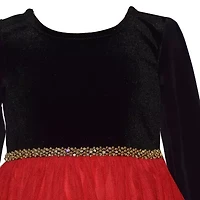 Bonnie Jean Big Kid Girls Long Sleeve Fit + Flare Dress