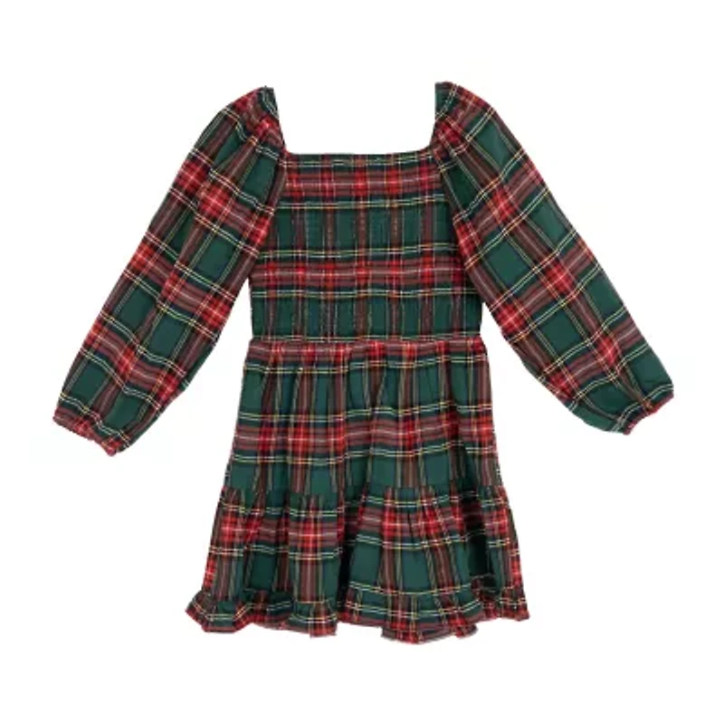 Rare Editions Big Kid Girls Long Sleeve A-Line Dress