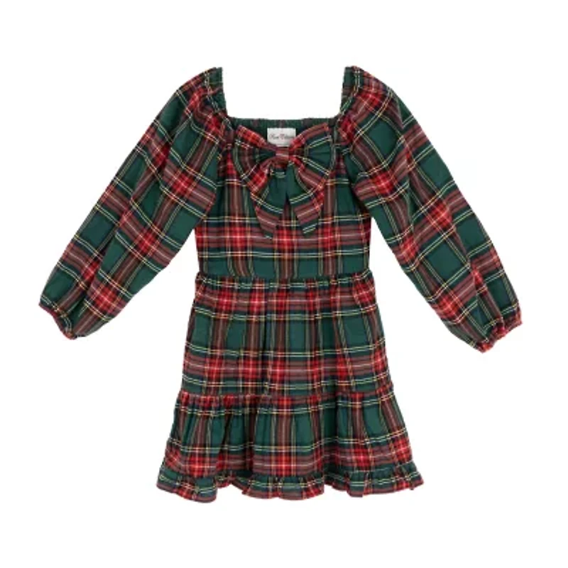 Rare Editions Big Kid Girls Long Sleeve A-Line Dress