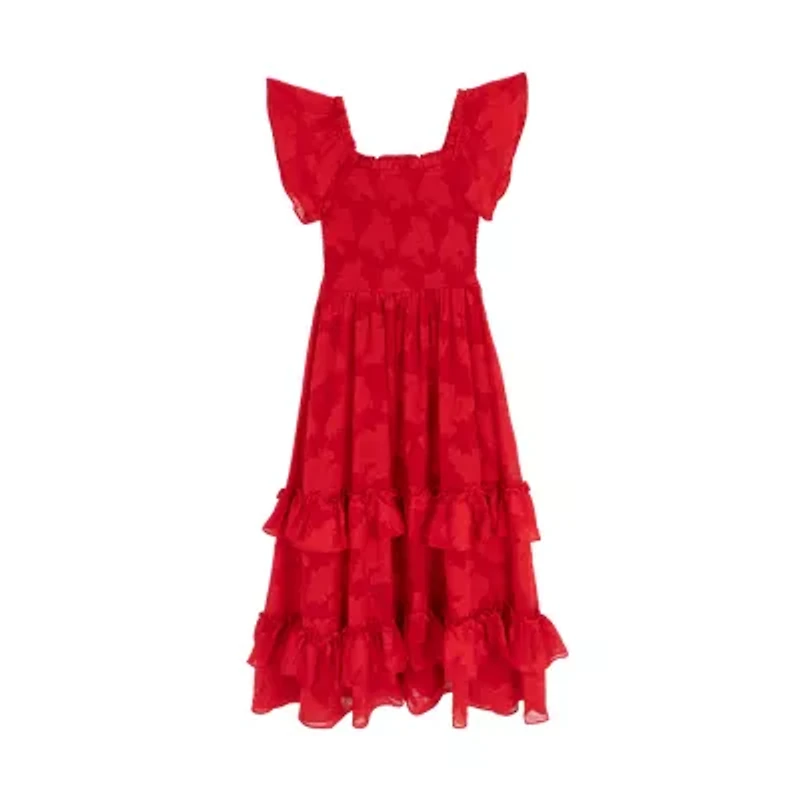 Rare Editions Big Kid Girls Short Sleeve Maxi Dress