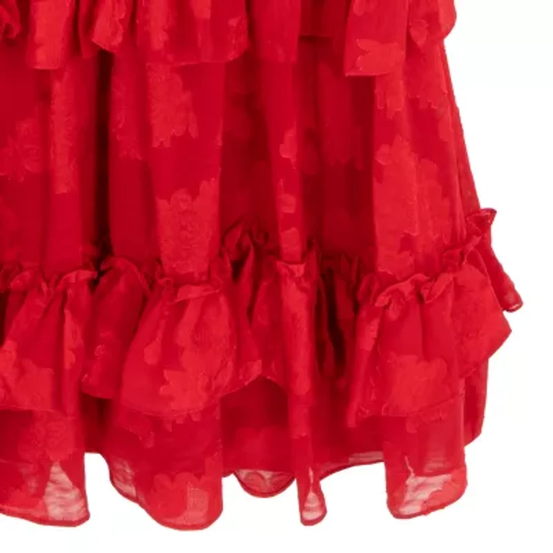 Rare Editions Big Kid Girls Short Sleeve Maxi Dress