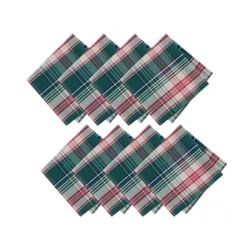 Elrene Home Fashions Holiday Fireside Plaid 8-pc. Napkins