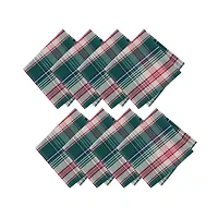 Elrene Home Fashions Holiday Fireside Plaid 8-pc. Napkins