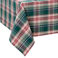 Elrene Home Fashions Holiday Fireside Plaid Tablecloth