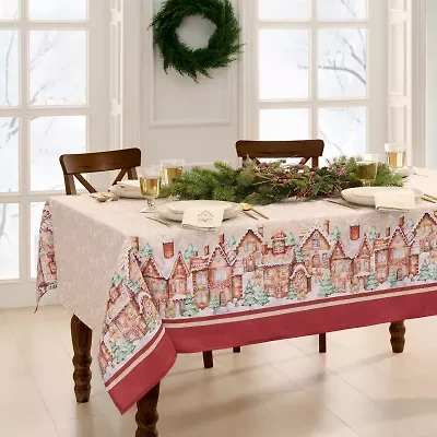 Elrene Home Fashions Gingerbread Bliss Tablecloth