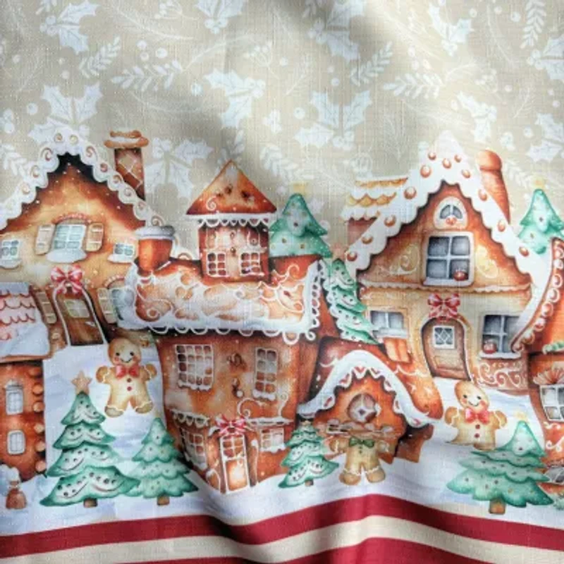 Elrene Home Fashions Gingerbread Bliss Tablecloth