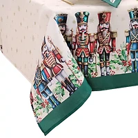 Elrene Home Fashions Royal Nutcracker Holiday Tablecloth