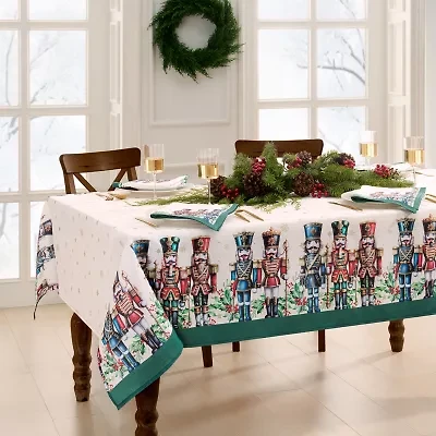 Elrene Home Fashions Royal Nutcracker Holiday Tablecloth
