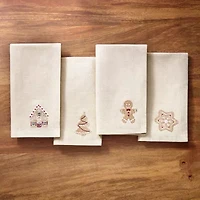 Elrene Home Fashions Gingerbread Bliss Embroidered 4-pc. Napkins