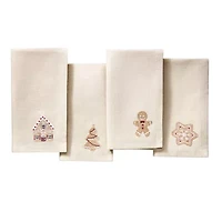 Elrene Home Fashions Gingerbread Bliss Embroidered 4-pc. Napkins