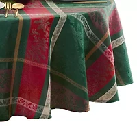 Elrene Home Fashions Merry and Festive Round/Oval Tablecloth