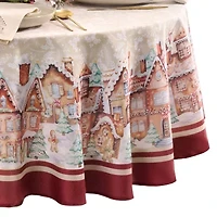 Elrene Home Fashions Gingerbread Bliss Round/Oval Tablecloth