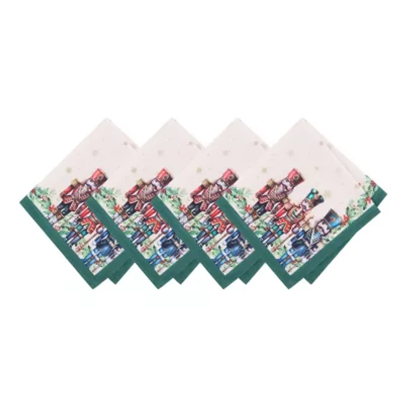 Elrene Home Fashions Royal Nutcracker Holiday 4-pc. Napkins