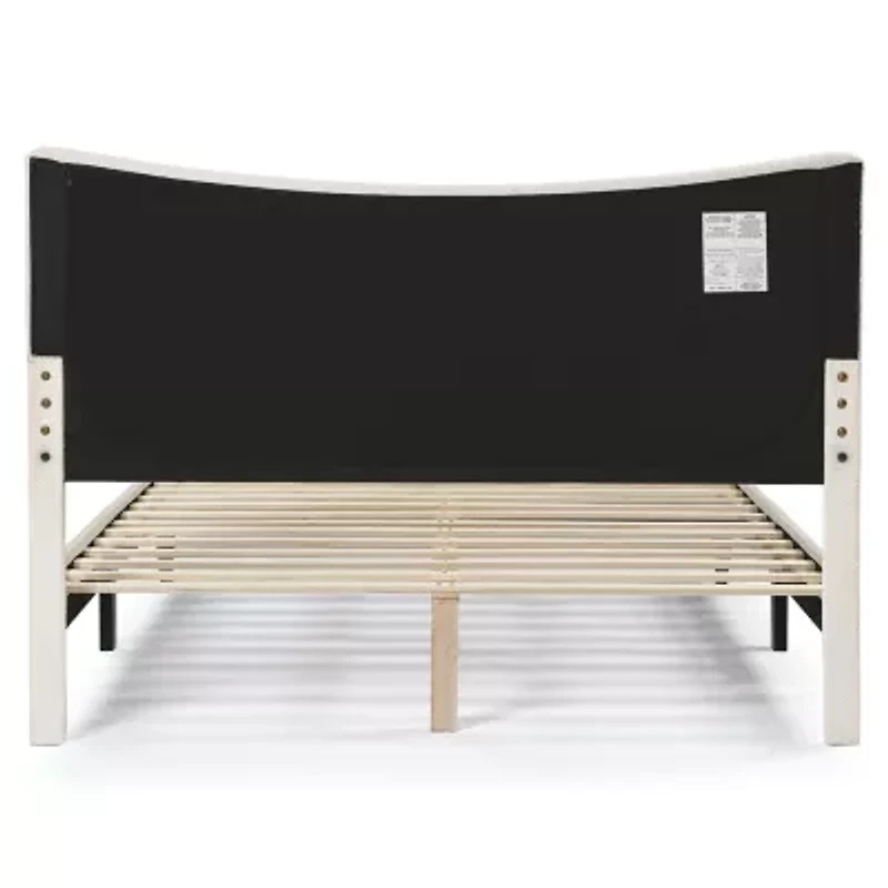 Lumi Wingback Upholstered Queen Bed