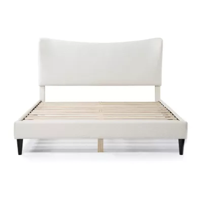 Lumi Wingback Upholstered Queen Bed