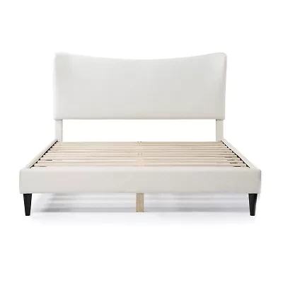 Lumi Wingback Upholstered Queen Bed