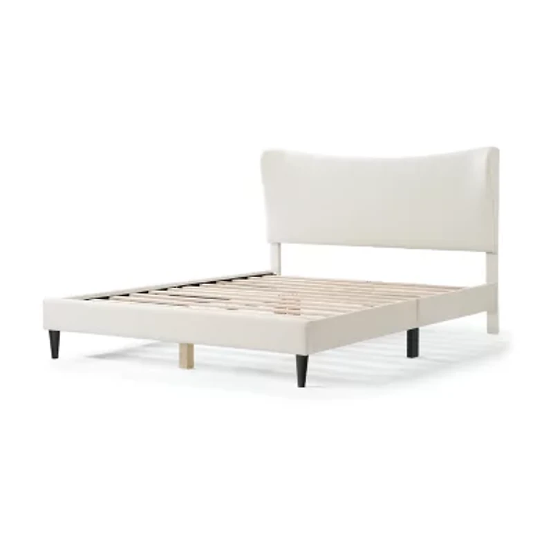 Lumi Wingback Upholstered Queen Bed