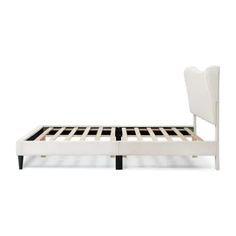 Lumi Wingback Upholstered Queen Bed