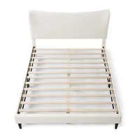 Lumi Wingback Upholstered Queen Bed