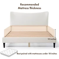 Lumi Wingback Upholstered Queen Bed
