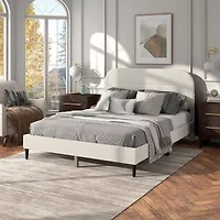 Lumi Upholstered Panel Queen Bed