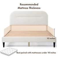 Lumi Upholstered Panel Queen Bed