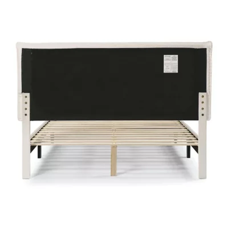 Lumi Boucle Fabric Queen Bed