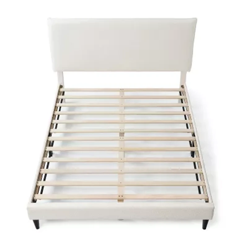 Lumi Boucle Fabric Queen Bed