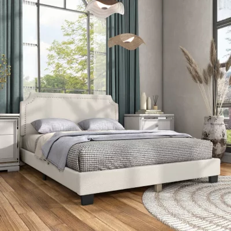 Lumi Nailhead Queen Bed