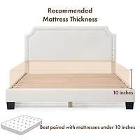 Lumi Nailhead Queen Bed