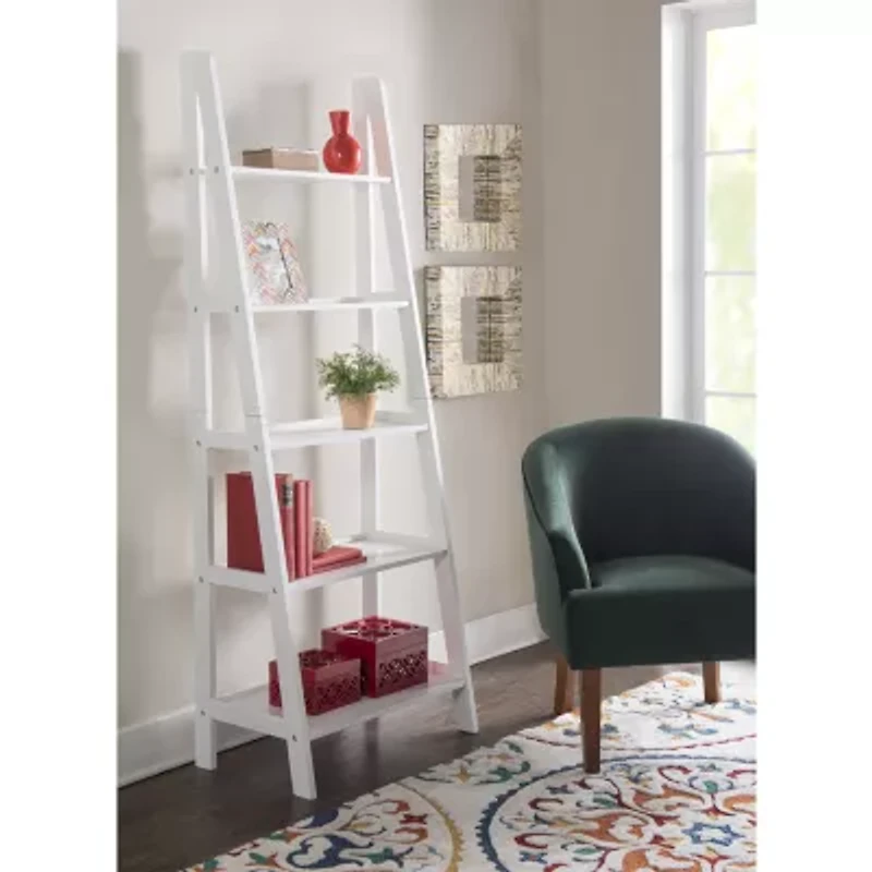 Almasy 5-Shelf Leaning Bookshelf