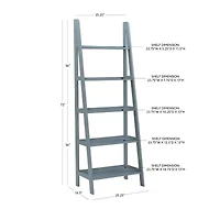 Almasy 5-Shelf Leaning Bookshelf