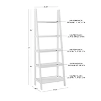 Almasy 5-Shelf Leaning Bookshelf