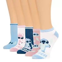 Womens Breathable Multi-Pack 5 Pair Lilo & Stitch Low Cut Socks