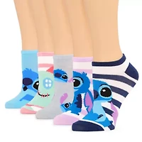 Womens Breathable Multi-Pack 5 Pair Lilo & Stitch Low Cut Socks