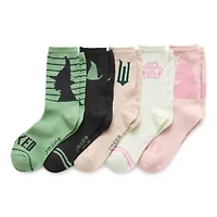Wicked Womens 5 Pair Crew Socks
