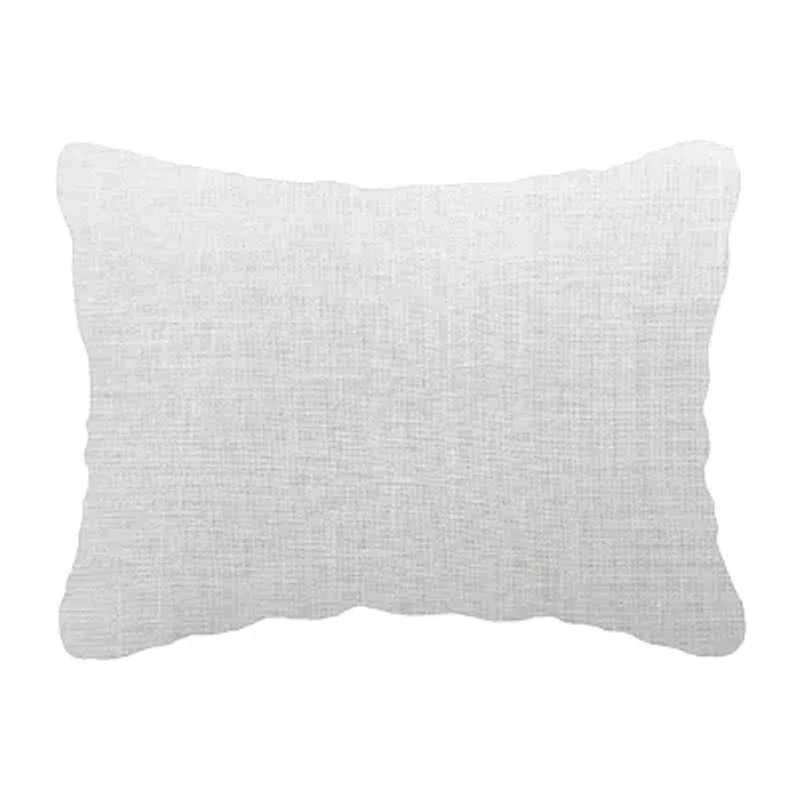 Vibhsa Vibhsa Handwoven Decorative Pillow With Bows And Frills, 14" X 24" Rectangular Throw Pillow