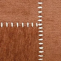 Vibhsa Vibhsa Baltic Cut And Sew Rice Stitched Throw Pillow, 14" X 20" Rectangular Throw Pillow